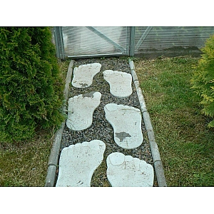 Плитка тротуарная Следы великана 530*300*50 мм серый. Изображение - 1