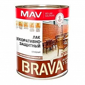 Лак MAV Brava Alkyd 1120 декоративно-защитный 1 л глянцевый