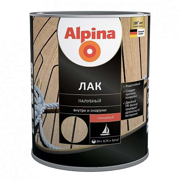 Лак Alpina палубный 0.75 л глянцевый
