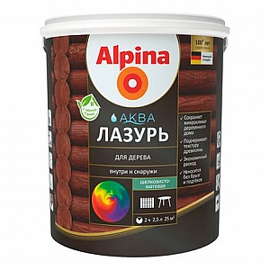Лак Alpina Аква Лазурь для дерева 2.5 л тик