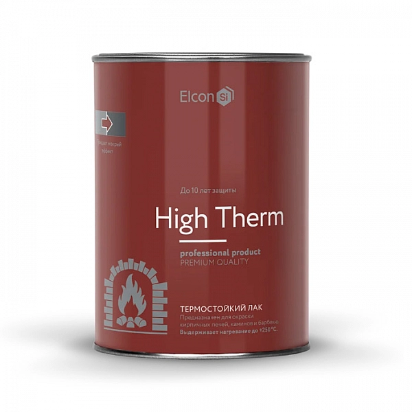Лак Elcon термостойкий 1 л полуглянцевый