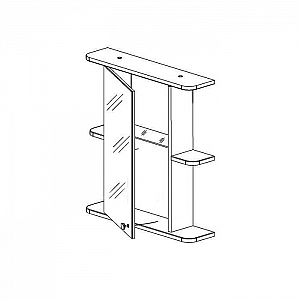 Зеркало-шкаф Sanita Камелия-03.50 правое. Изображение - 1