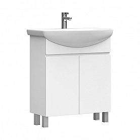 Тумба Vigo Wing 700-2-0 белый 2 двери + умывальник Santek Балтика 70