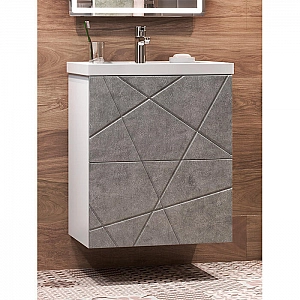 Тумба Vigo Geometry 600-0-2 бетон + умывальник Kirovit Фостер 60. Изображение - 1