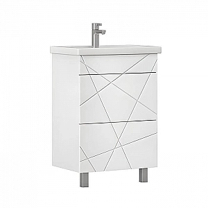 Тумба Vigo Geometry 600-0-2 + умывальник Kirovit Фостер 60
