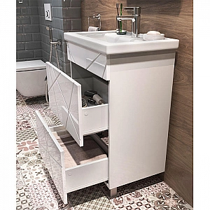 Тумба Vigo Geometry 600-0-2 + умывальник Kirovit Фостер 60. Изображение - 3