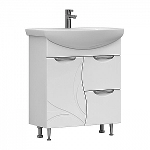 Тумба Vigo Callao 700-1-2 2 ящика и 1 дверка + умывальник Santek Балтика 70