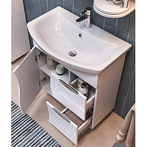 Тумба Vigo Callao 700-1-2 2 ящика и 1 дверка + умывальник Santek Балтика 70. Изображение - 2