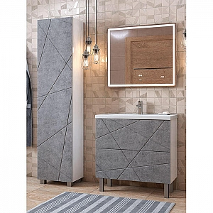 Тумба Vigo Geometry 700-0-2 бетон + умывальник Kirovit Фостер 70. Изображение - 2