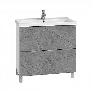 Тумба Vigo Geometry 700-0-2 бетон + умывальник Kirovit Фостер 70