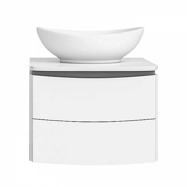 Тумба Velvex Luna 600-0-2 со столешницей навесная белая