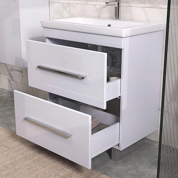 Тумба Vigo Land 700-0-2 + умывальник Cersanit Como 70