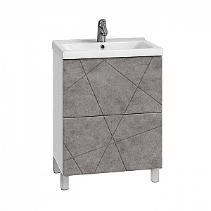 Тумба Vigo Geometry 500-0-2 бетон + умывальник Krovit Фостер 50