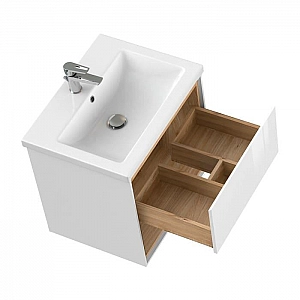 Тумба Cersanit Louna 60 64070 + умывальник Cersanit Como 60 белый. Изображение - 3