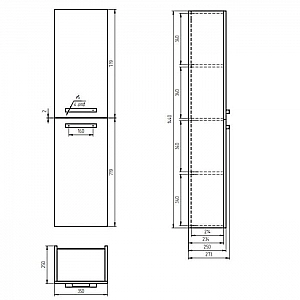 Шкаф-пенал Cersanit Melar B-SL-MEL. Изображение - 5