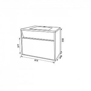 Тумба с умывальником Iddis Esper ESP60W0i95K подвесная с ящиком 60 см белая. Изображение - 14
