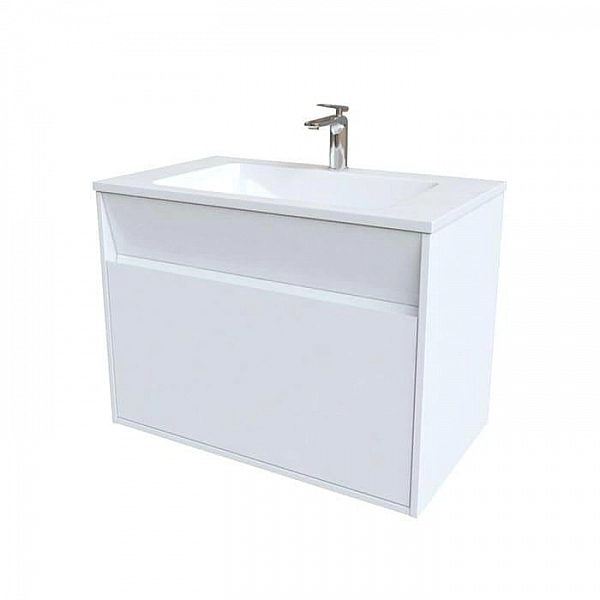 Тумба с умывальником Iddis Esper ESP80W0i95K подвесная с ящиком 80 см белая