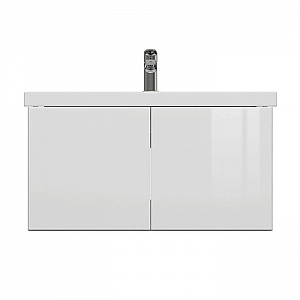 Тумба подвесная Cersanit Colour 80 SZ-COL-CM/COL/80 Push-to-open белый  + умывальник Cersanit Moduo 80. Изображение - 1