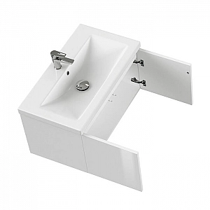 Тумба подвесная Cersanit Colour 80 SZ-COL-CM/COL/80 Push-to-open белый  + умывальник Cersanit Moduo 80. Изображение - 3