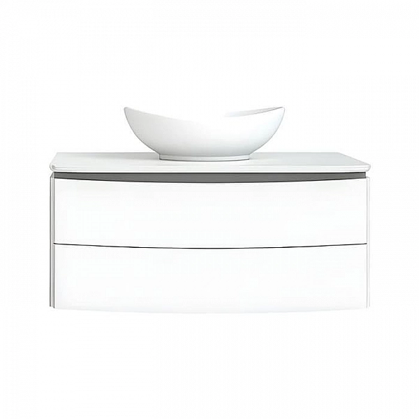 Тумба Velvex Luna 1000-0-2 со столешницей навесная белая