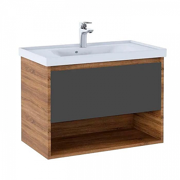Тумба Vako Смарт Слим 60 + умывальник Marko Слим 60