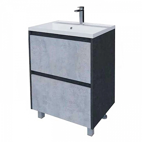 Тумба Axus Джой цемент 70 + умывальник Marko Слим 70