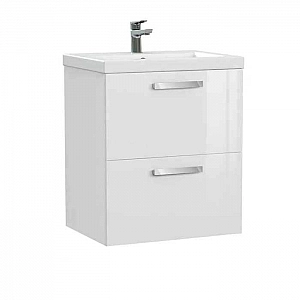 Тумба Cersanit Melar 60 64128 белый без ножек + умывальник Cersanit Como 60