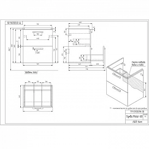 Тумба Cersanit Melar 60 64128 белый без ножек + умывальник Cersanit Como 60. Изображение - 5