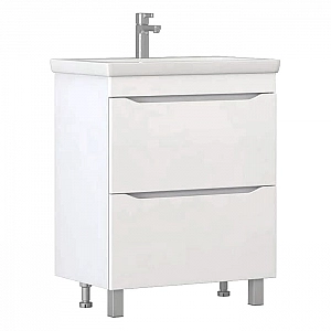 Тумба Vigo Grani 700-0-2 белая + умывальник Cersanit Como 70