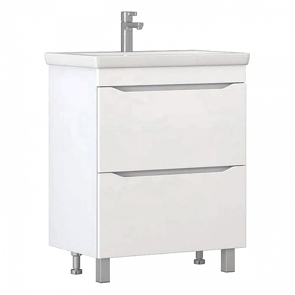 Тумба Vigo Grani 700-0-2 белая + умывальник Cersanit Como 70