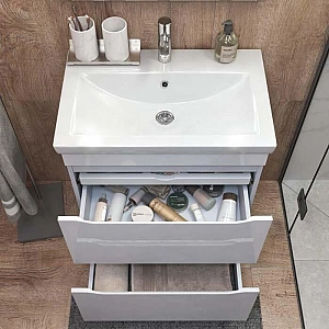 Тумба Vigo Grani 700-0-2 белая + умывальник Cersanit Como 70. Изображение - 3