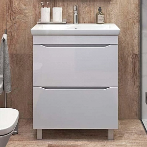 Тумба Vigo Grani 700-0-2 белая + умывальник Cersanit Como 70. Изображение - 4