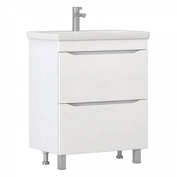 Тумба Vigo Grani 600-0-2 белый + умывальник Cersanit Como 60