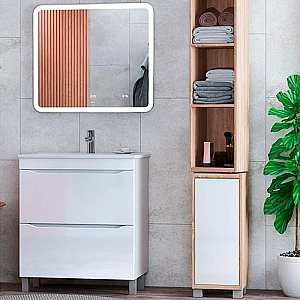 Тумба Vigo Grani 600-0-2 белый + умывальник Cersanit Como 60. Изображение - 2