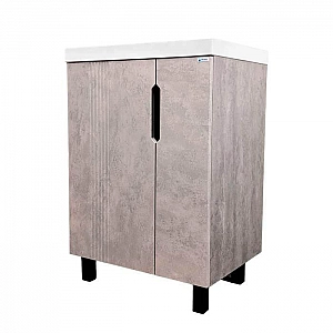 Тумба Марта Айсберг DA3503T бетон + умывальник Versalia Bazis 60