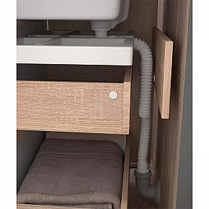 Тумба Vigo Grani 600-0-2 дуб золото + умывальник Cersanit Como 60. Изображение - 5