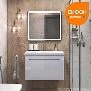 Тумба Vigo Grani 800-0-1 подвесная + умывальник Cersanit Como 80. Изображение - 4