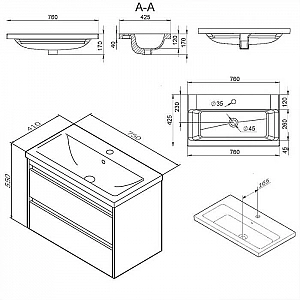 Тумба с умывальником AM.PM Pulse M91-FHX0752-WCC0752WG. Изображение - 4