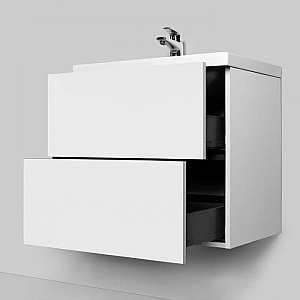 Тумба AM.PM Gem M90FHX07522WG навесная + умывальник M90WCC0752WG. Изображение - 3