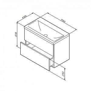 Тумба AM.PM Gem M90FHX07522WG навесная + умывальник M90WCC0752WG. Изображение - 6