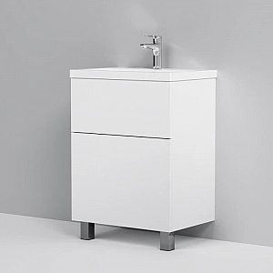 Тумба AM.PM Gem M90FSX06022WG32 напольная + умывальник M90WCC0602WG. Изображение - 2