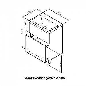 Тумба AM.PM Gem M90FSX06022WG32 напольная + умывальник M90WCC0602WG. Изображение - 6