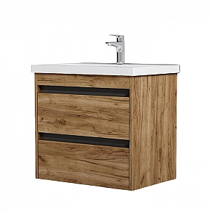 Тумба с умывальником AM.PM Pulse M91-FHX0602OF-WCC0602WG дуб подвесная