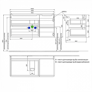 Тумба с умывальником Iddis Edifice EDI10W1i95K подвесная 100 см белая. Изображение - 10