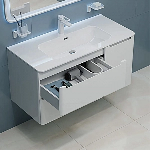 Тумба с умывальником Iddis Edifice EDI10W1i95K подвесная 100 см белая. Изображение - 4