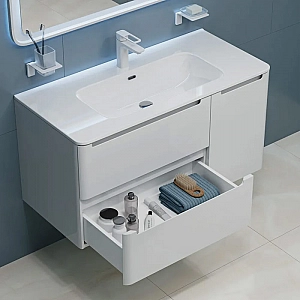 Тумба с умывальником Iddis Edifice EDI10W1i95K подвесная 100 см белая. Изображение - 5