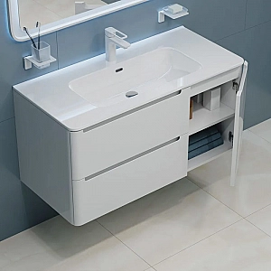 Тумба с умывальником Iddis Edifice EDI10W1i95K подвесная 100 см белая. Изображение - 6