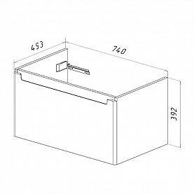Тумба Lemark Buno Mini 80 LM05BM80T + умывальник Dreja Q 80 192185. Изображение - 6