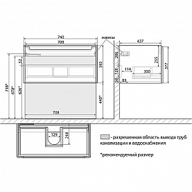 Тумба Lemark Buno Mini 80 LM05BM80T + умывальник Dreja Q 80 192185. Изображение - 7