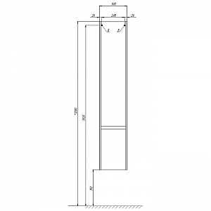 Шкаф-пенал Акватон Стоун 1A228403SX01R. Изображение - 2